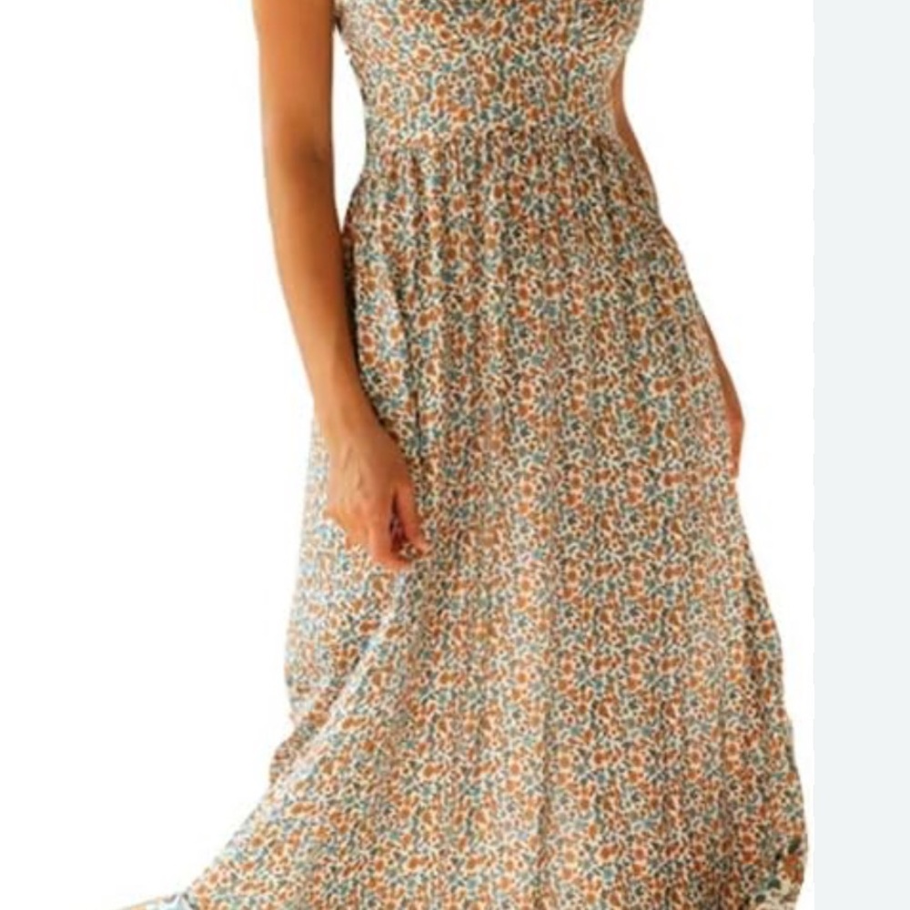 Floral Sleeveless Maxi Dress